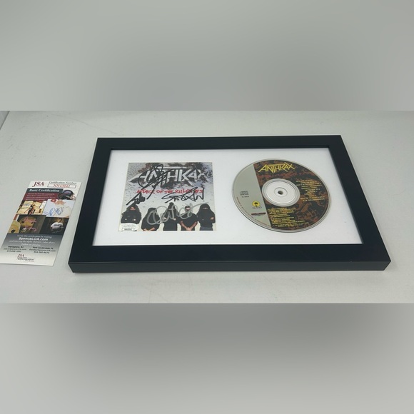 Anthrax signed Attack of the Killer B’s CD Cover Framed JSA COA